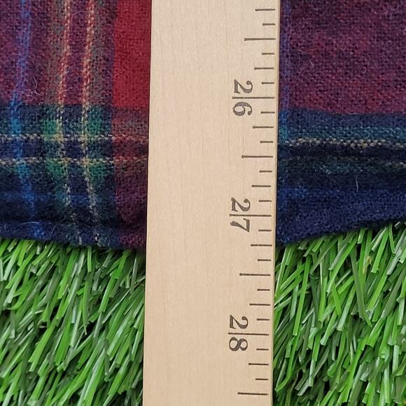 Vintage Pendleton Wool Plaid Shirt Medium 21x27 Elbow-Patch USA - Picture 6 of 11